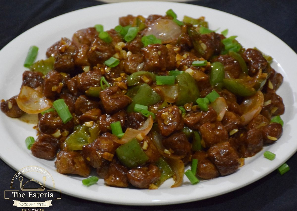 EateriaThe's tweet photo. *SOYA MANCHURIAN* 
.
.
.
Made by:- @chef_raj_metkar
.
.
.
Smeared with a variety of sauces, garlic, ginger, fresh spring onions and finely sautéed soya chunks, Soya Manchurian is both delicious and healthy.
.
.
.
#food #foodporn #foodie #Nashik #foodphotography #foodstagram https://t.co/GkO8Rf3xHQ