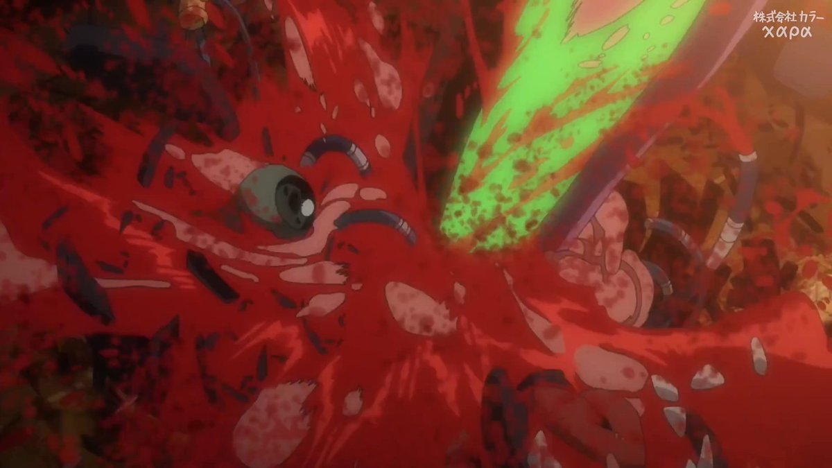 Ykt K エヴァは全体的にいえばグロシーンは少なめですが