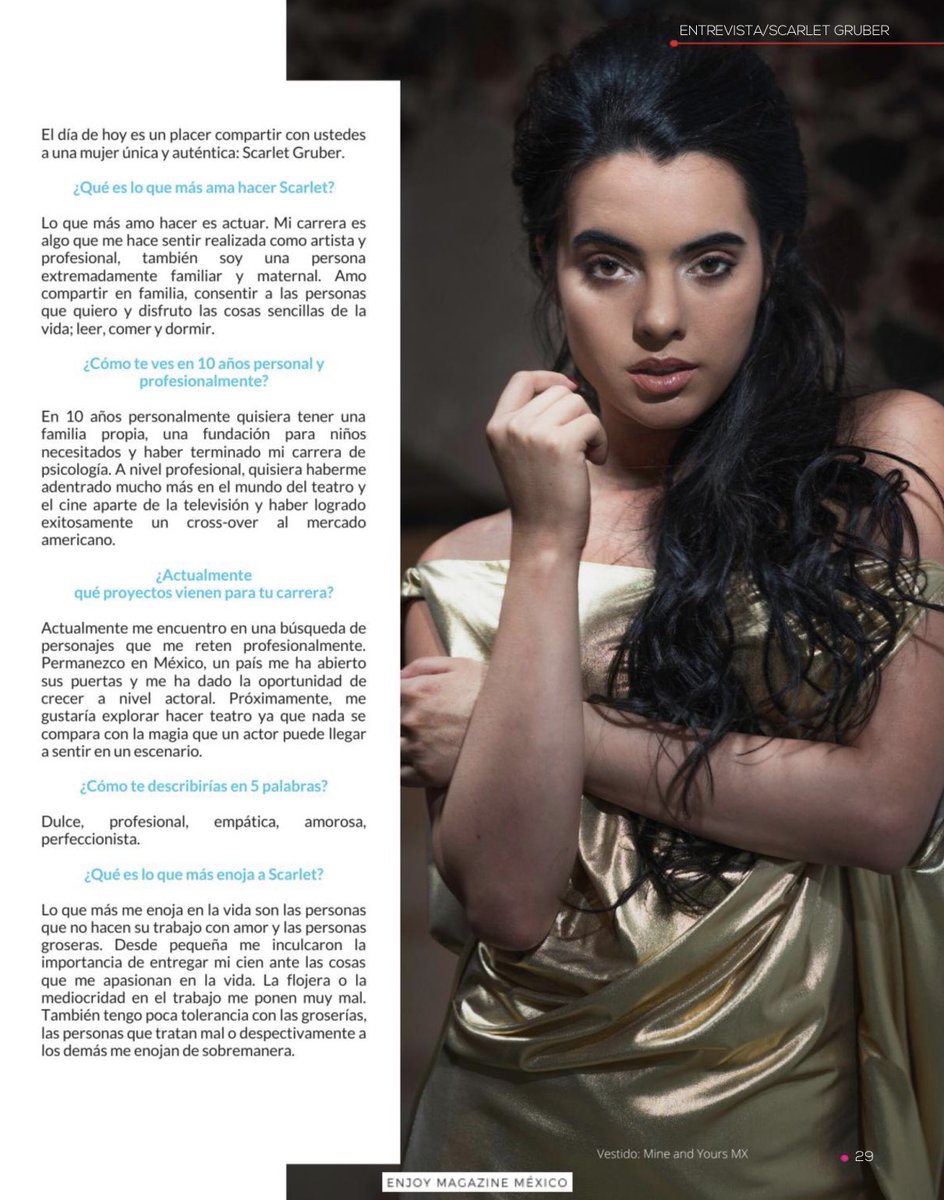 ScarletGInt's tweet photo. No se pierdan a la princesa @ScarletGruber en la revista de #EnjoyMagazineMexico sin duda alguna una belleza total 😍🙏🏻🙌🏻

Link a la revista está disponible en el bio de la cuenta de #EnjoyMagazineMexico a través de IG ❤️🙌🏻 https://t.co/J3fAbOG627