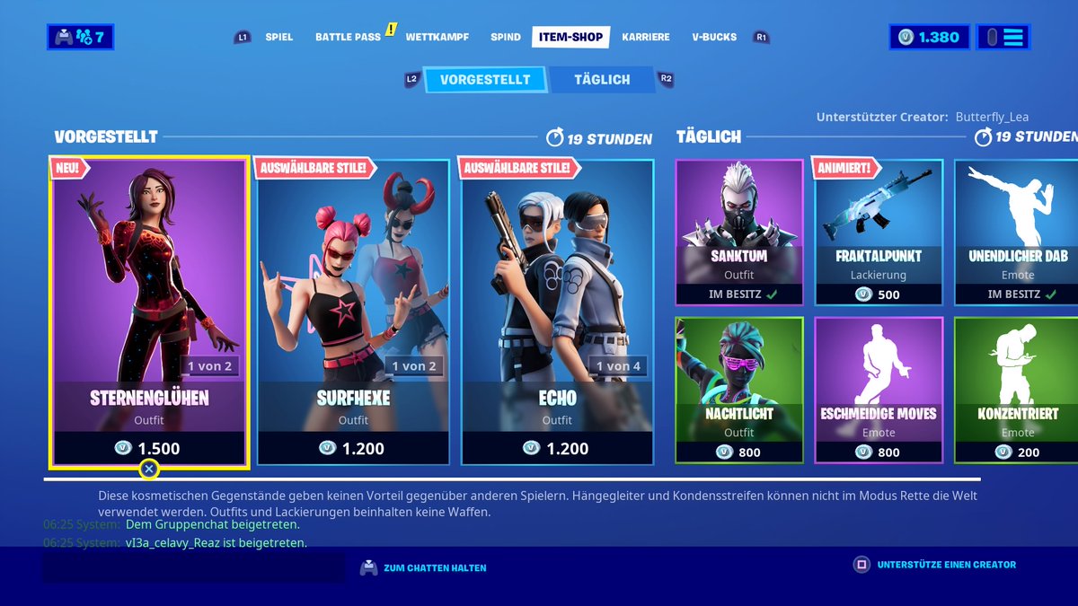 elsenboy1987's tweet photo. Erster Shop im Juli 2020.Ein weiterer neuer Skin "Steinenglühen" der nachfolger von Astra.Und ihrer Lackierung "Grelles Glühen".Der Skin von gestern ist auch noch da  "Surfhexe" mit ihrem Erntewerkzeug "Sternschnuppenhacke". Die Animierte Tarnung "Fraktalpunkt" ist auch im Shop. https://t.co/4dK1ebdWDl