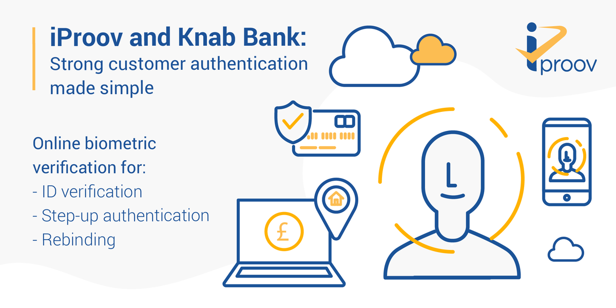 iProov's tweet photo. iProov to provide online biometric authentication technology to Knab Bank. One of the very first uses of #cloud #biometrics for strong customer authentication in Europe.☁️🔒https://t.co/hOoudxKxVT https://t.co/vV4F9aFKO3