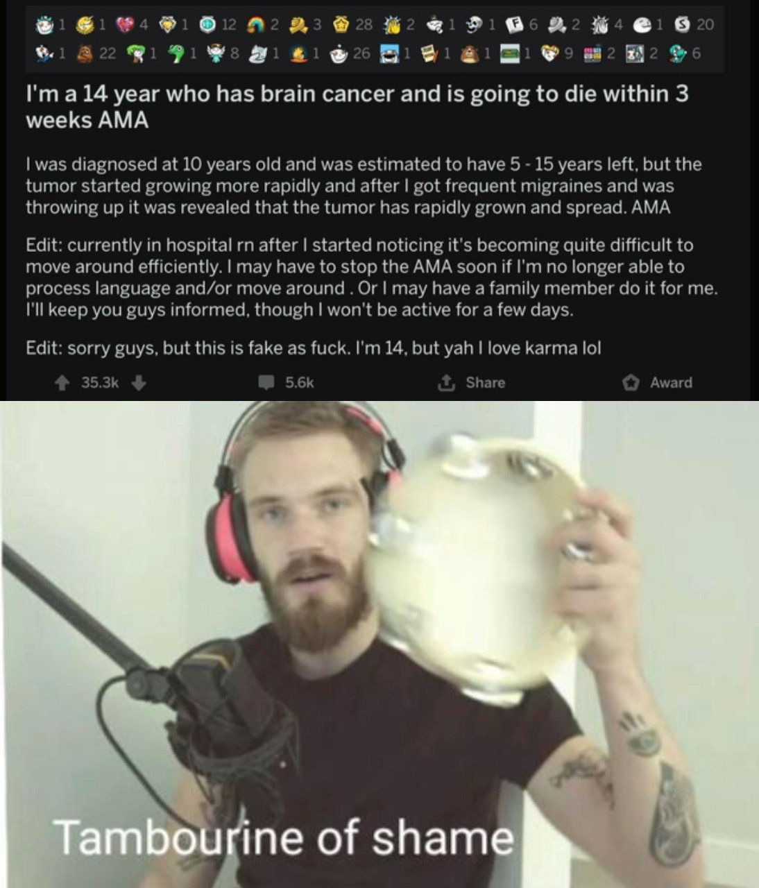 Pewdiepie Tambourine Of Shame