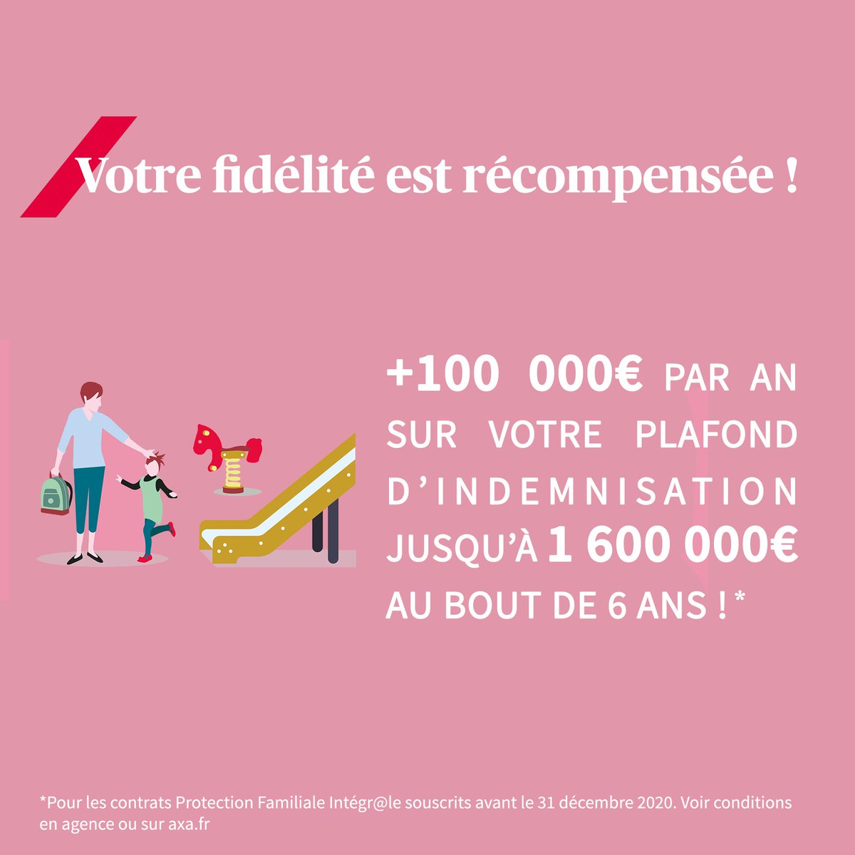 GROSEmmanuel's tweet photo. Votre fidélité récompensée sur les accidents de la vie. Avec votre contrat Protection Familiale Intégr@le, votre plafond d'indemnisation augmente chaque année de 100 000€ jusqu'à atteindre 1 600 000€ au bout de 6 ans !

#assurance #pub https://t.co/3V6TyeDvLM