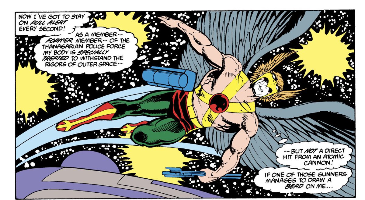 See, Hawkman needs an oxygen mask. No one likes to see this.