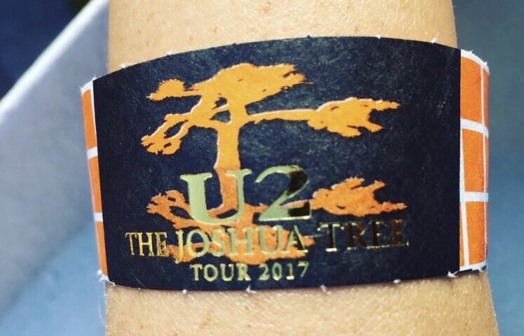 Teresa7277's tweet photo. #OTD in 2017, after attending the @NKOTB #TotalPackageTour concert in Cleveland standing in the pit the night before, the next reasonable thing to do is do GA on the floor of the @FEStadium for @U2 ‘s #JoshuaTreeTour2017 concert 😎🎤🎸🥁 https://t.co/LLruXhShOx