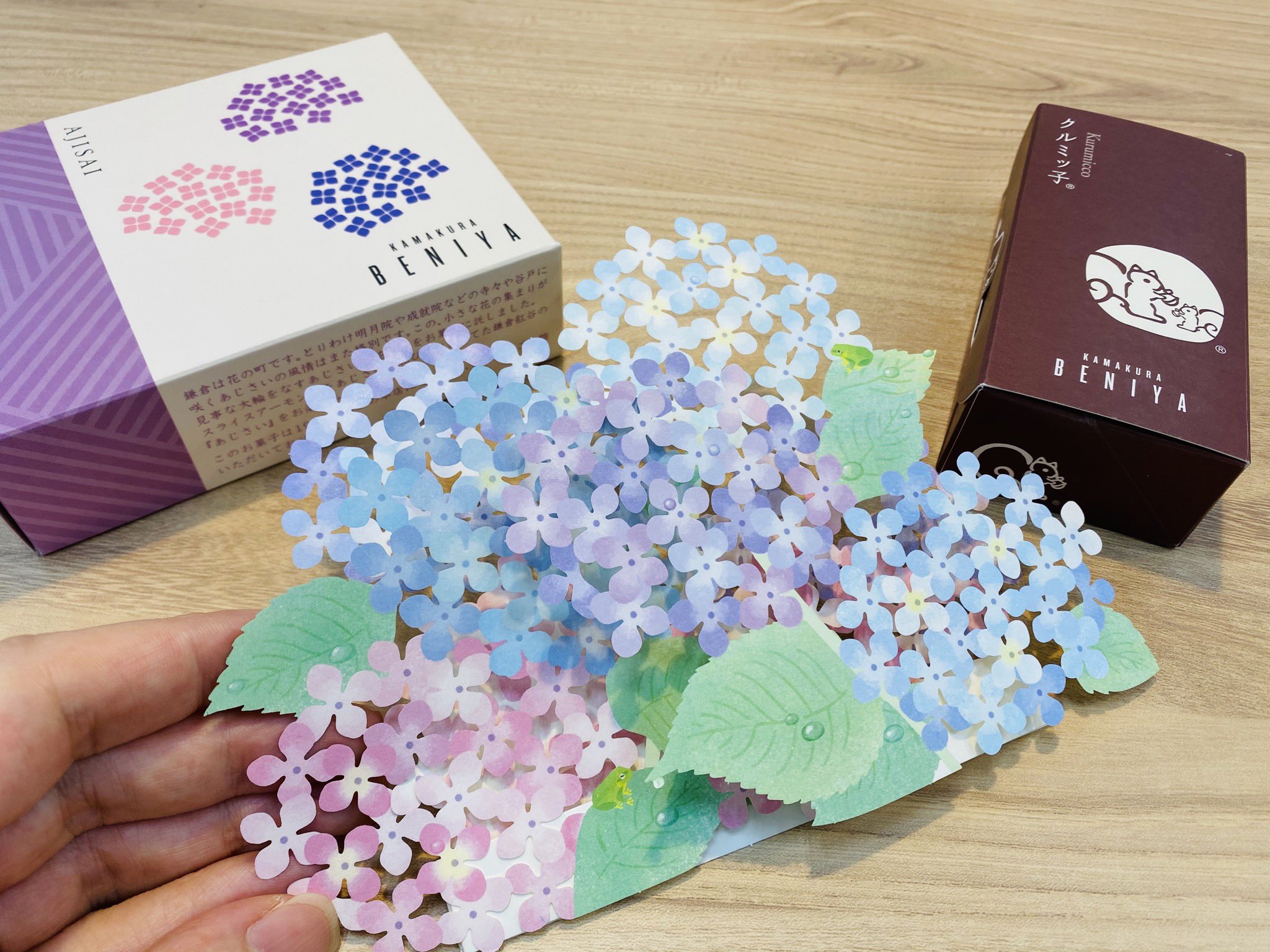 セガ公式アカウント 今日はフォロワーさんから紫陽花が層になっている素敵なカードとお菓子をいただきました 鎌倉の あじさいは花もお菓子も大好きです ありがとうございます T Co 0hvcwquwz9 Twitter