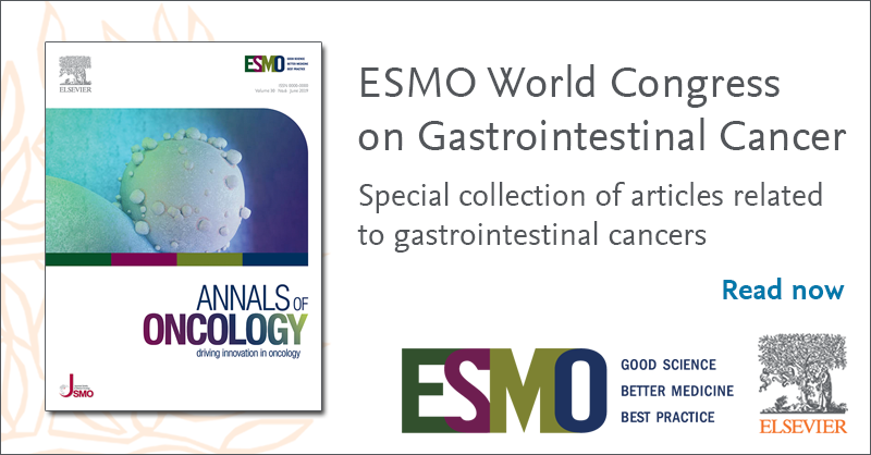 The @myESMO World Congress on Gastrointestinal Cancer 2020 (virtual) starts today. Check this link for a freely available collection of GI articles annalsofoncology.org/content/worldg… #crcsm #esocsm #hpbcsm #pancsm #stcsm