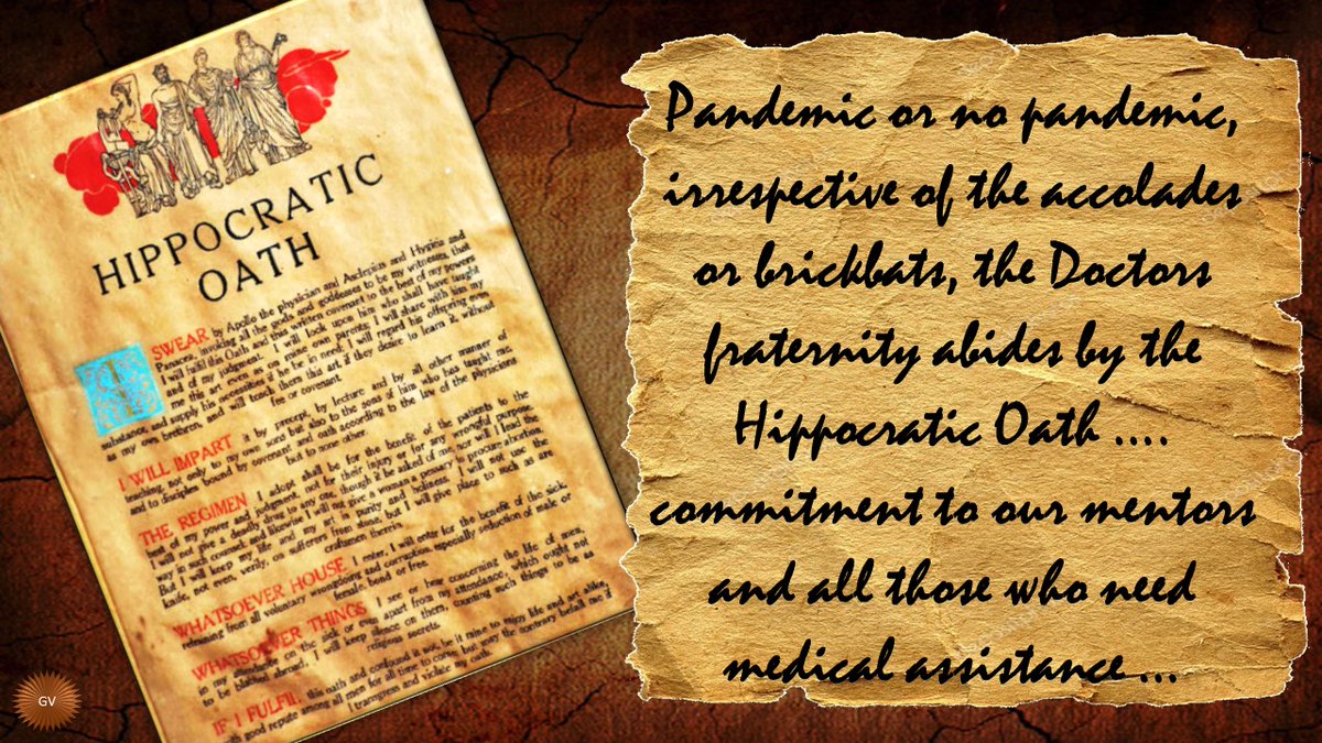 gvraoaig's tweet photo. On this #DoctorsDay , #Pandemic or no pandemic , irrespective of the #accolades or #brickbats ,the #Doctorsfraternity abides by the #HippocraticOath ... #commitment to our #mentors and all those who need #medicalassistance .. https://t.co/4yXnnBOsF2