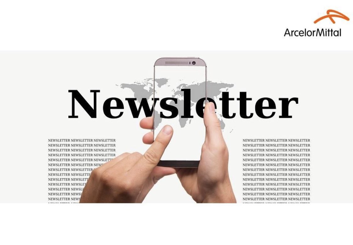 ArcelorMittalD's tweet photo. STEEL FOR FUTURE: der @ArcelorMittal Germany Newsletter, 6x pro Jahr, hier die aktuelle Ausgabe zu Stahl und Klimaschutz: https://t.co/8B6CyUDlf7
Interessiert? Einfach hier anmelden: https://t.co/c2Xk1yazPL
#Newsletter #SteelForFuture #ArcelorMittal #stahl #greensteel https://t.co/f4jNOCa4xO
