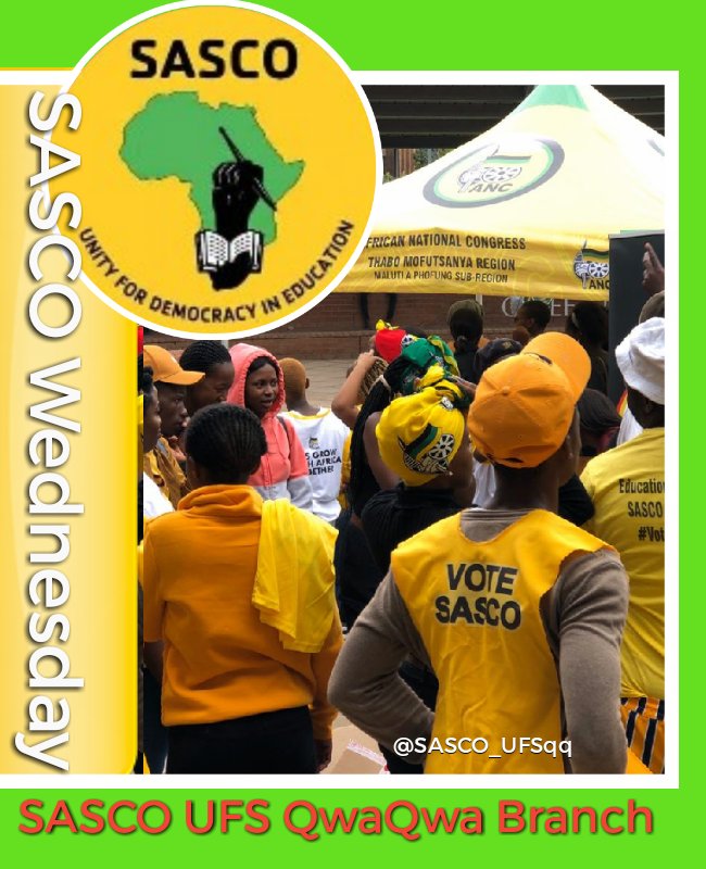 sascouf's tweet photo. Wednesdays Belong to SASCO @SASCO_Jikelele @sascouf

The Vanguard Students Organisation. https://t.co/UGNsCUHOqi
