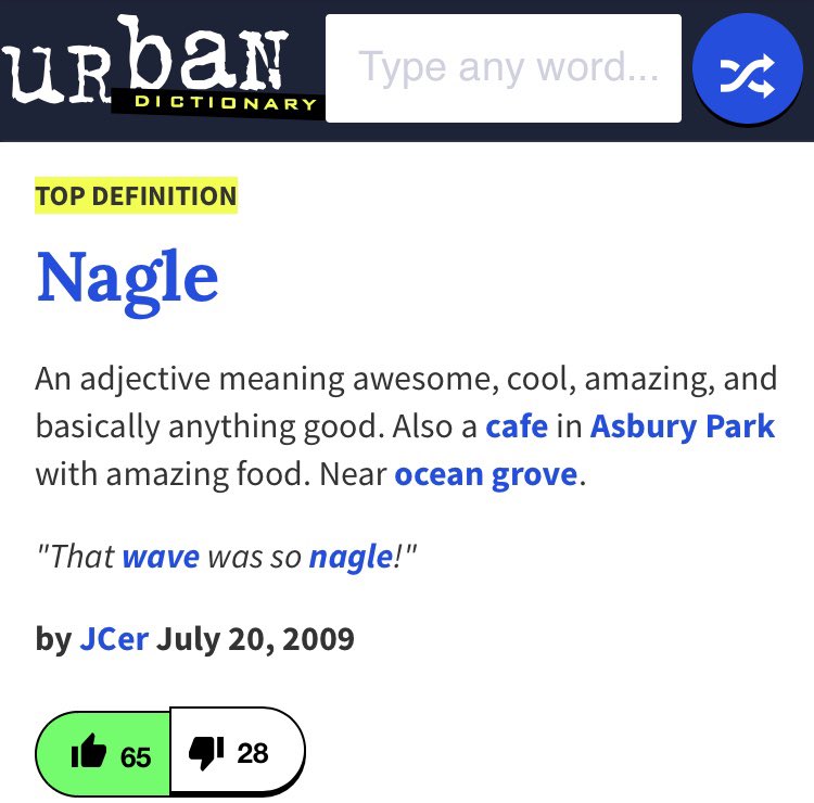 Ken Nagle Twitter: "Today I the Urban Dictionary definition for “Nagle” is exactly correct: https://t.co/Ua73KhYJ7c" / Twitter