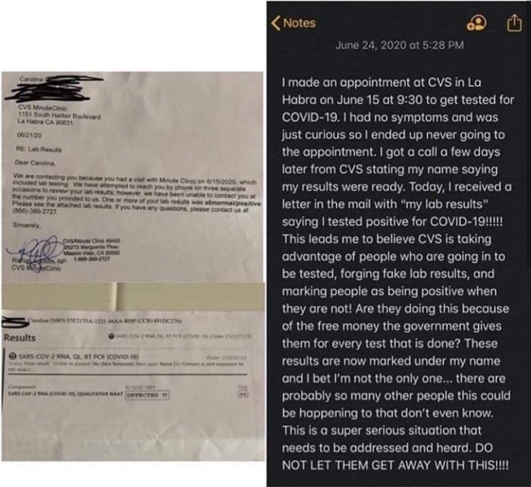 MorrisLeyva's tweet image. POSITIVE #COVID TEST RESULT.  WAS NEVER TESTED!!
Another &quot;case&quot; added, to deceive and demoralize our nation️.
#WakeUpAmerica #FalsePositve #Scamdemic