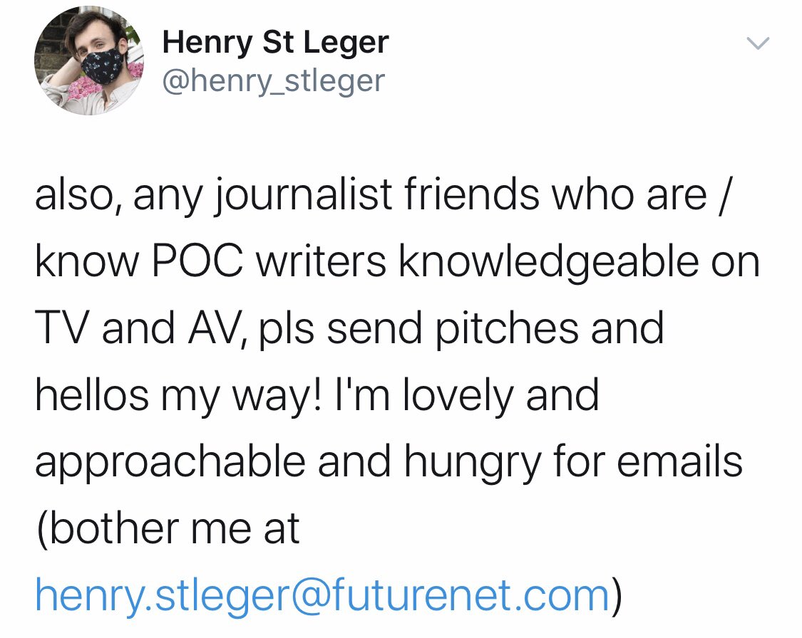. @techradar is calling for pitches and  @henry_stleger says you can email him ideas at henry.stleger@futurenet.com. Here’s their guide on how to pitch:  https://www.techradar.com/uk/how-to/how-to-pitch-your-ideas-to-techradar