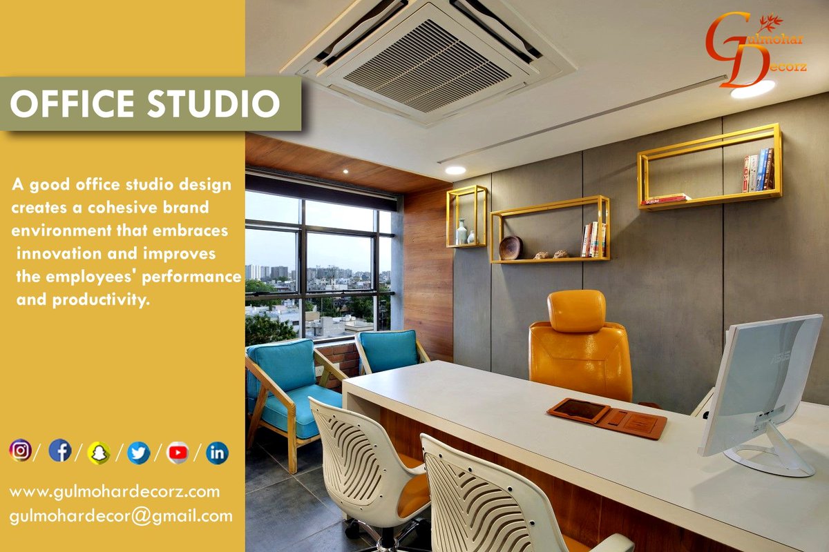 Office should be very well professionally structured  So if you want to renovate or build your office contact us <a href="/GulmoharDecorz/">Gulmohar Decorz</a>  
#gulmohardecorz #gulmohardesigns #officedesigntrends #officetrends #officestudio #affordabledecor #commercialdesigner #residentialdesigner