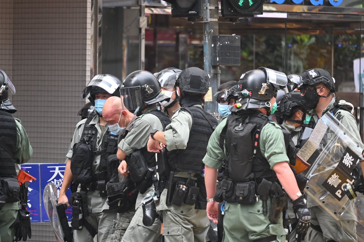 Arrested being taken away.