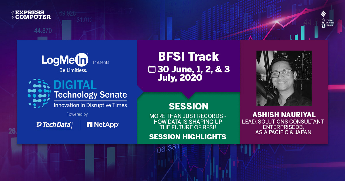 ExpComputer's tweet image. #TechSenate | &apos;High tech&apos; and &apos;low touch&apos; approach is the necessity: Ashish Nauriyal, Lead, Solutions Consultant, @EDBPostgres , Asia Pacific &amp;amp; Japan at the #DigitalTechnologySenate -  #BFSI Track #TechnologySenate @srikrp @NivedanPrakash