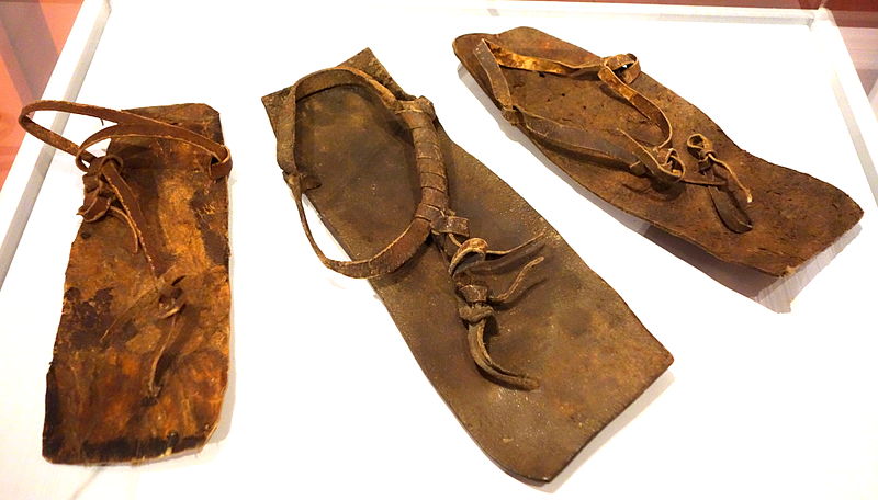 Here are Masai (a people in Kenya) sandals, made from rawhide (ox or cow). You can trust the Masai to know about foot health and walking! Rawhide sandals or wraps are extremely cheap, available anywhere, takes no special skills to produce, sustainable, recyclable, easy to repair.
