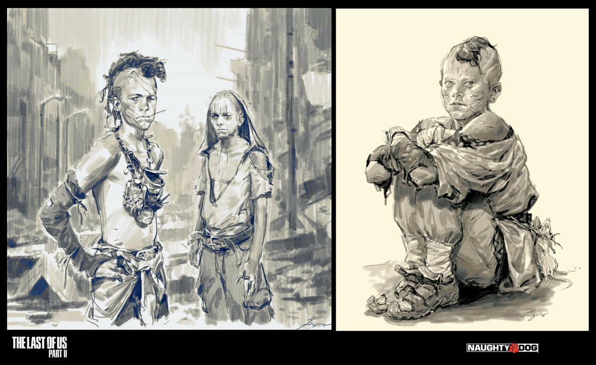 The Last of Us II : 180+ Concept Art - Updated Collection of Sketches and concept Art => https://t.co/7bNfJ9aBZQ 