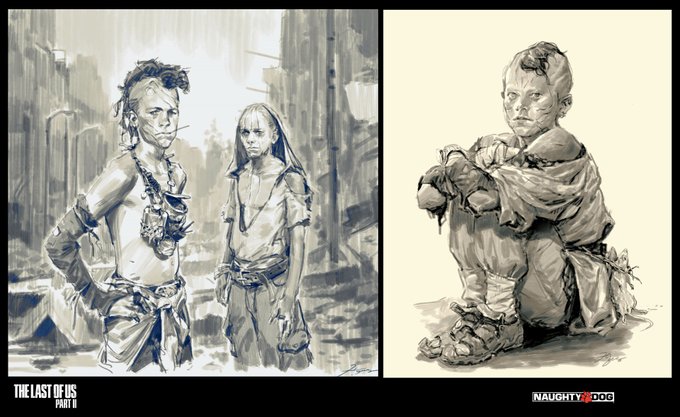 The Last of Us II : 180+ Concept Art - Updated Collection of Sketches and concept Art => https://t.co/7bNfJ9aBZQ 