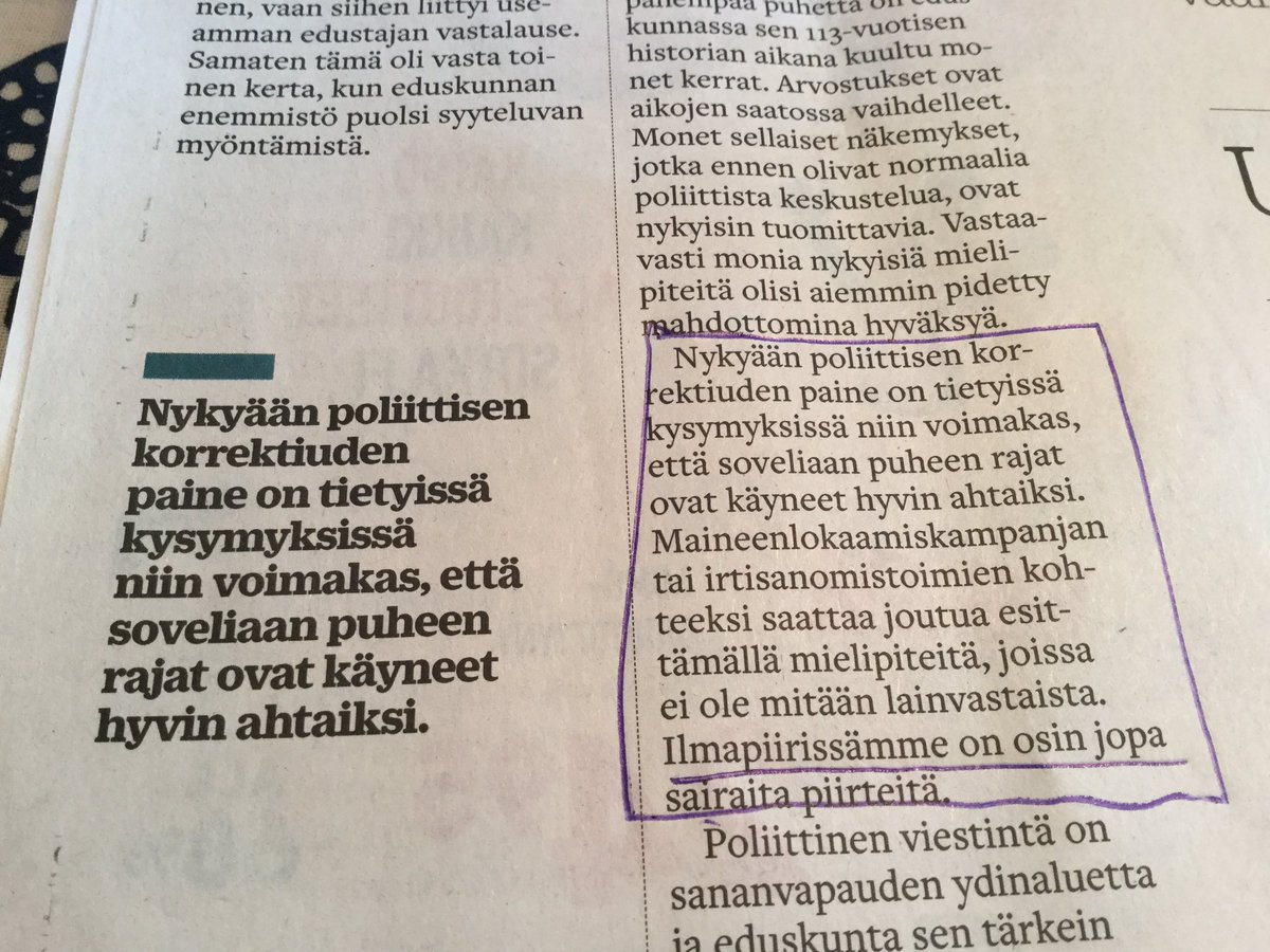 MikkoVuorenpaa's tweet photo. Ja Turun yliopiston Eduskuntatutkimuksen keskuksen johtaja Markku Jokisipilä jatkaa @turunsanomat kolumnissaan väärien mielipiteidensä julistamista. Ja samaten minulla taitaa olla vääriä mielipiteitä, koska Jokisipilän mielipiteet ovat mielestäni hyvinkin perusteltuja. https://t.co/dnLEXavwid