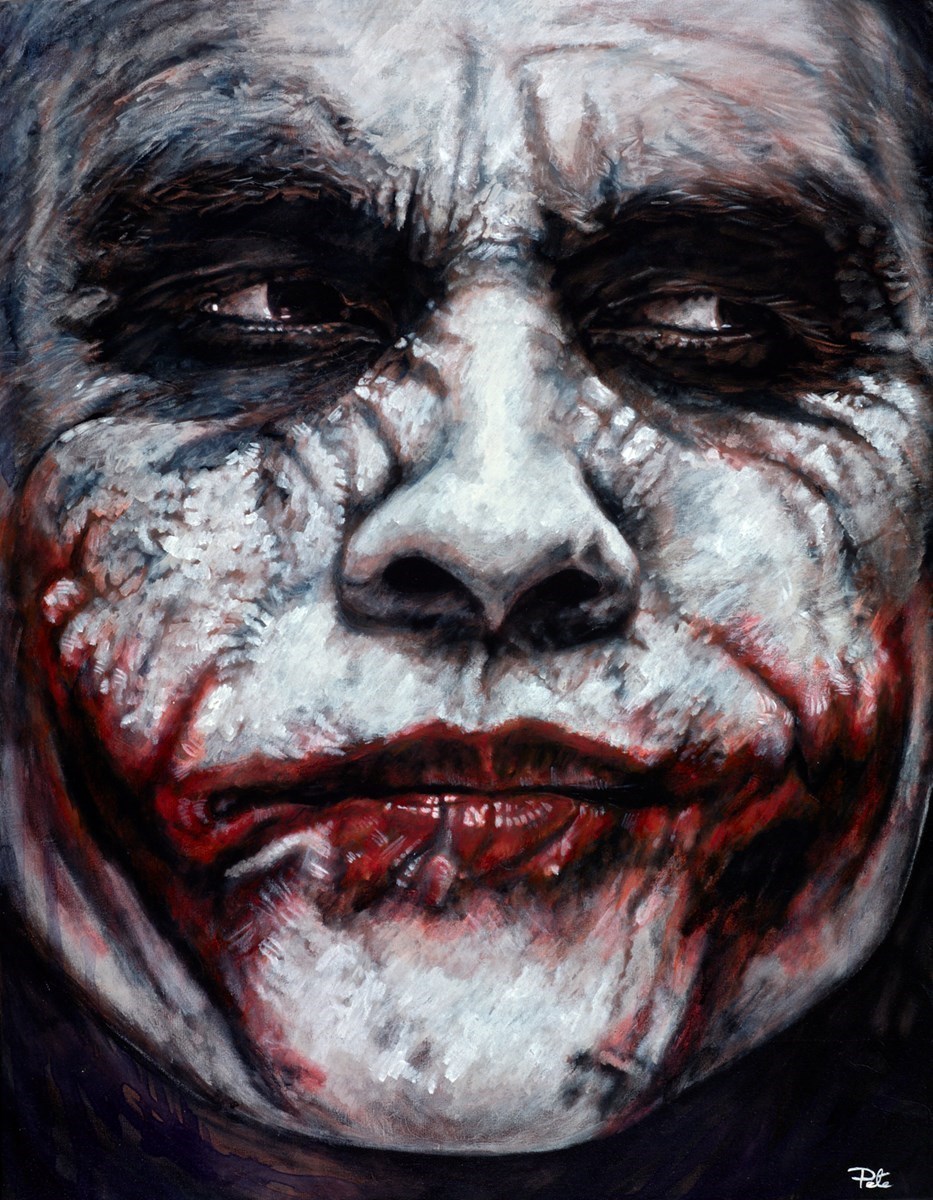 the joker heath ledger face