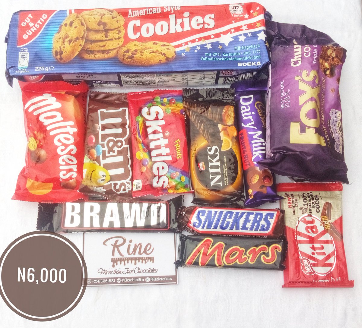Our Death by Chocolate box for 6,000 naira.Can be curated to suit your preference.