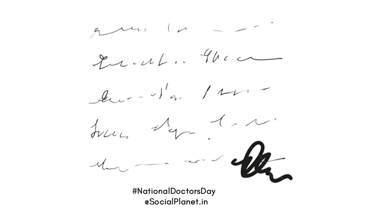 SocialPlanetIn's tweet photo. How do chemist even understand doctors handwriting ???

Best wishes to all doctors on #DoctorsDay. We express our gratitude to the doctors for their selfless service in fighting the COVID-19 pandemic.

#doctorslife #NationalDoctorsDay2020 #ThankYouDoctors https://t.co/6fYmG0xe86