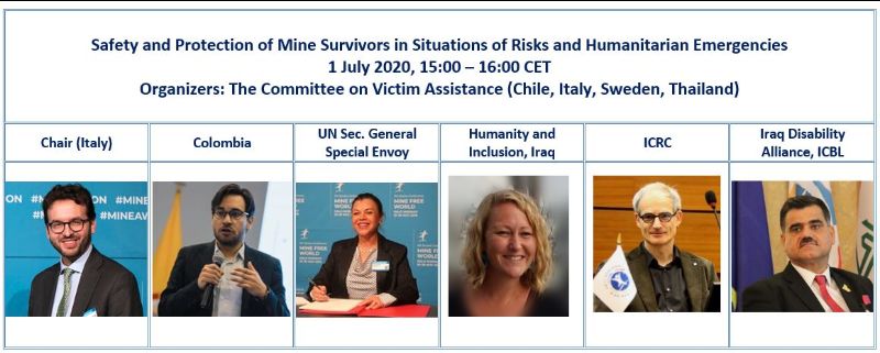 Tancreditalian's tweet photo. Do not miss today's panel on #victim #assistance: "Safety and protection of #mine survivors in situations of risks and #humanitarian emergencies". 

More information at https://t.co/paDdPDoeNV https://t.co/gOCOBlhF68