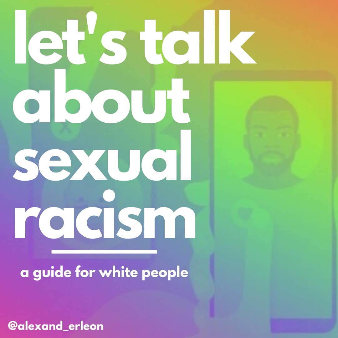 Sexual racism is racism. If you're white & you find yourself writing off an entire ethnic group from your dating or sex life because you can't imagine finding them attractive, recognise this as a learnt behaviour which originates in white supremacy. Here's some more info: (1/2)