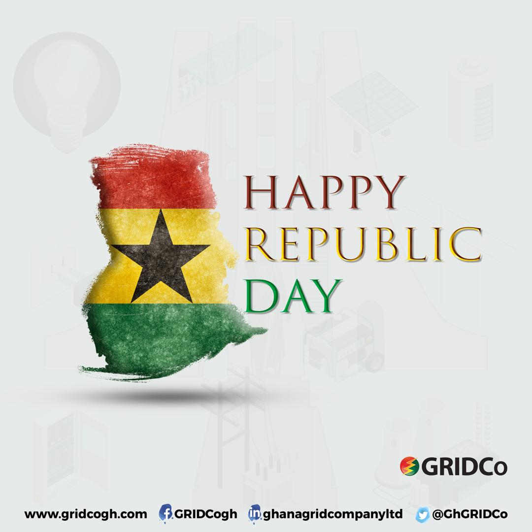 GRIDCo_ghana's tweet photo. In commemoration of 1st July, 1960. 
Happy Republic Day! https://t.co/RQ4HNVT3EO