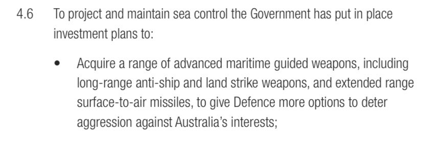 In the maritime, expected investment in advanced guided weapons, long-range anti-ship and land strike. The ‘access’ competition is a key feature of regional competition.