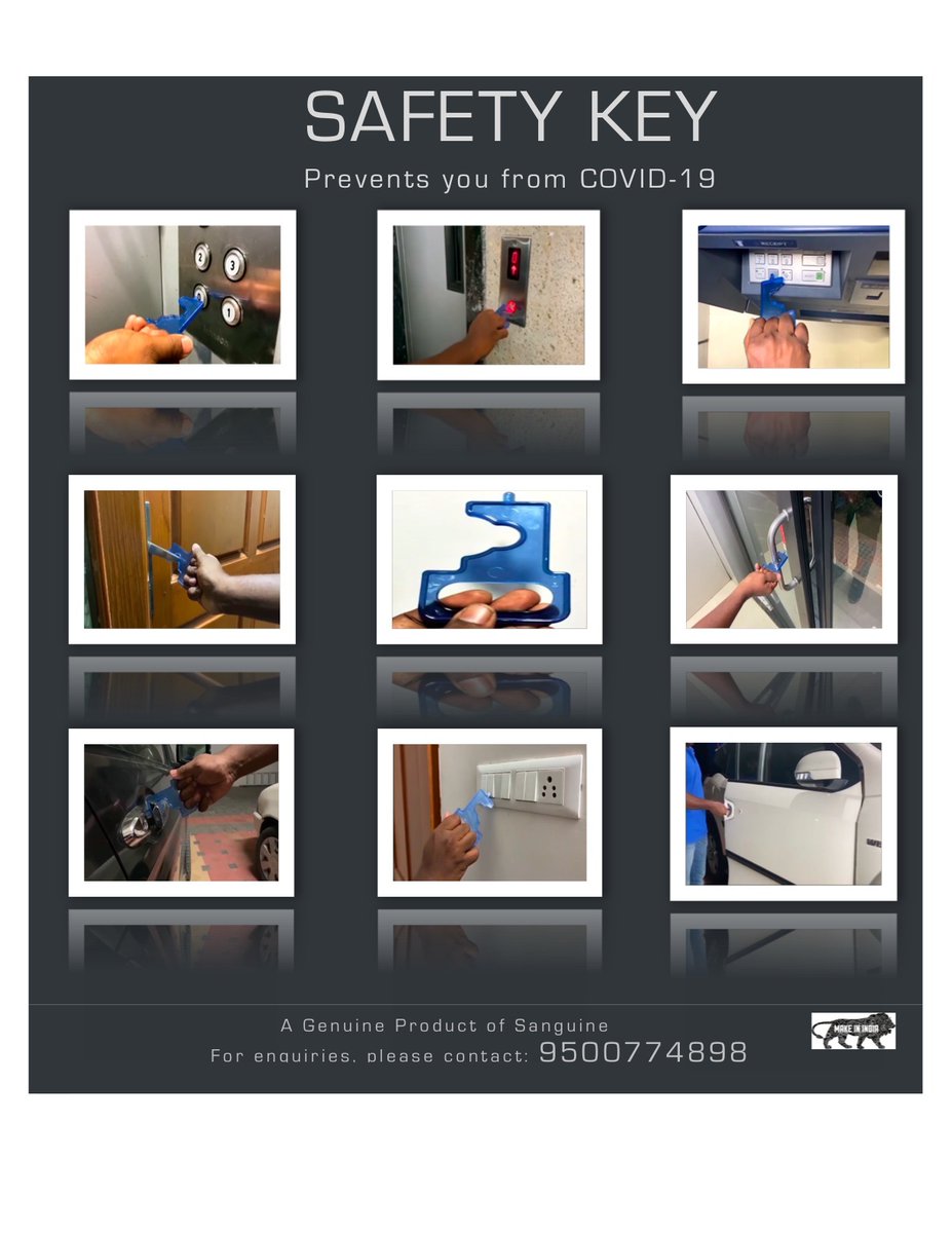Sanguineprime's tweet photo. Safety Key  protects  you from germ-infested surfaces and reduces the chances of being infected. For more details please contact us 
Sanguine
9500774898
#Covid_19 #covid19 #coronavirus #protection #safety #safetykey #coimbatore #chennai #Bengaluru #Mumbai 
#kolkata #contactless https://t.co/DjJzqMRfOw