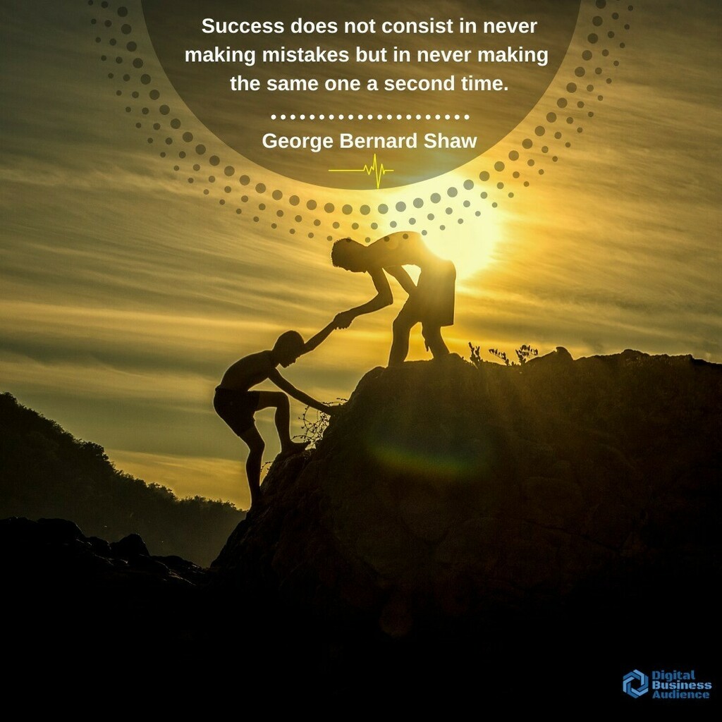 success does not cnsist in never making mistakes, but in never making the same one a second time. 💪💪😉

#DBA #digitalbusinessaudience #socialmanager #businessconcept #contentmarketing #media #esports #gaming #marketing #digitalmarketing #influencermarketing #socialmediaconsul…