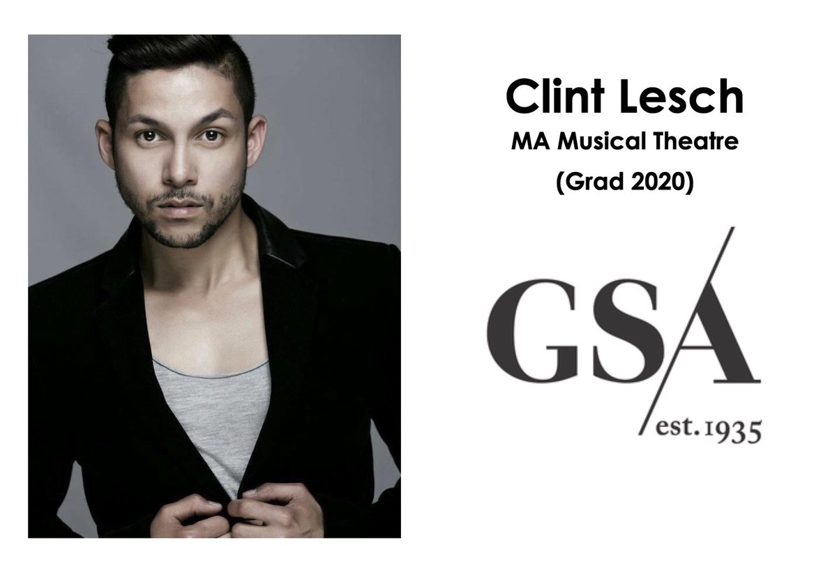 Clint Lesch

MA Musical Theatre Graduate, 2020 (<a href="/The_GSA/">GSA</a>). Clint is currently represented by <a href="/RSmithAssociate/">Russell Smith Associates Ltd</a>. 

spotlight.com/3013-9058-1958

Clint’s showreel link: youtube.com/watch?v=CxXBtr…

Please visit the GSA Green Room for showcase information and links (gsauk.org/gsa-green-room)
