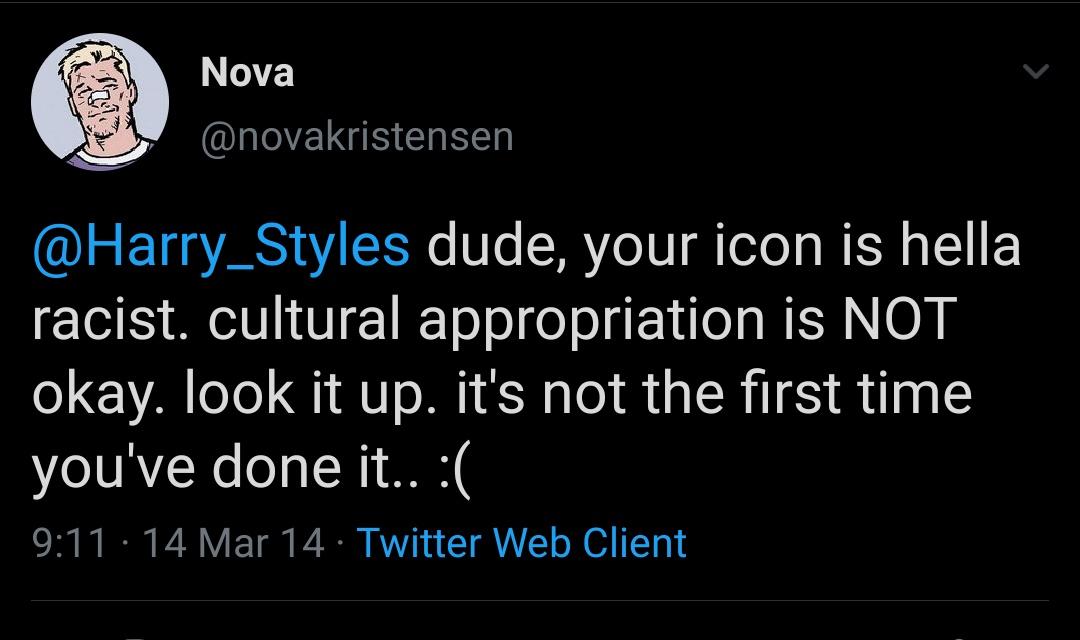 Harry appropriated the Native American culture by posing in a native headdress and putting up a picture of himself in it on his social media. People called him out for cultural appropriation but again, he never apologized.