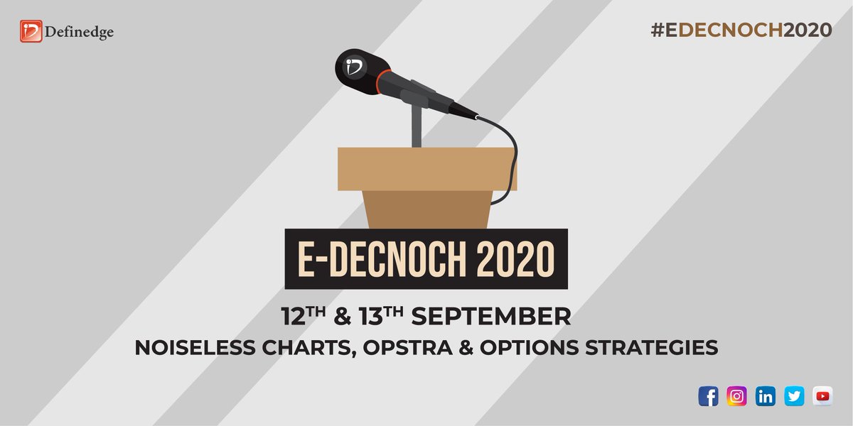 Definedge's tweet photo. This time it will be E-DECNOCH.

Announcing our next 2-day DECNOCH which will be a fully online event. 

Further details will be announced soon.
You can attend the conference for just Rs. 750 + GST

You can register here
https://t.co/Q3mrE5yVbW https://t.co/odpQvKBLME