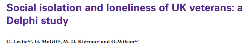 Northern Hub for Military Research (@northern_hub) on Twitter photo Take a look at our new paper published in <a href="/journal_occmed/">Occupational Medicine Journal</a>: A Delphi study exploring #socialisolation and #loneliness of UK Military Veterans doi.org/10.1093/occmed… Take a look at our new paper published in <a href="/journal_occmed/">Occupational Medicine Journal</a>: A Delphi study exploring #socialisolation and #loneliness of UK Military Veterans doi.org/10.1093/occmed…