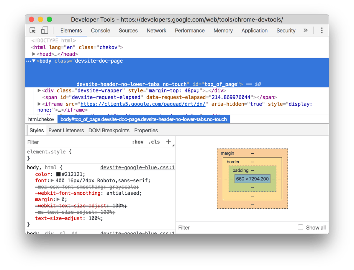 Step 7: Play around with developer toolsDev tools are necessary for debugging your code.You can open developer tools in any browser, which will let you explore the DOM, edit CSS, view the console, and more. Right click, 'Inspect'. It looks like this: