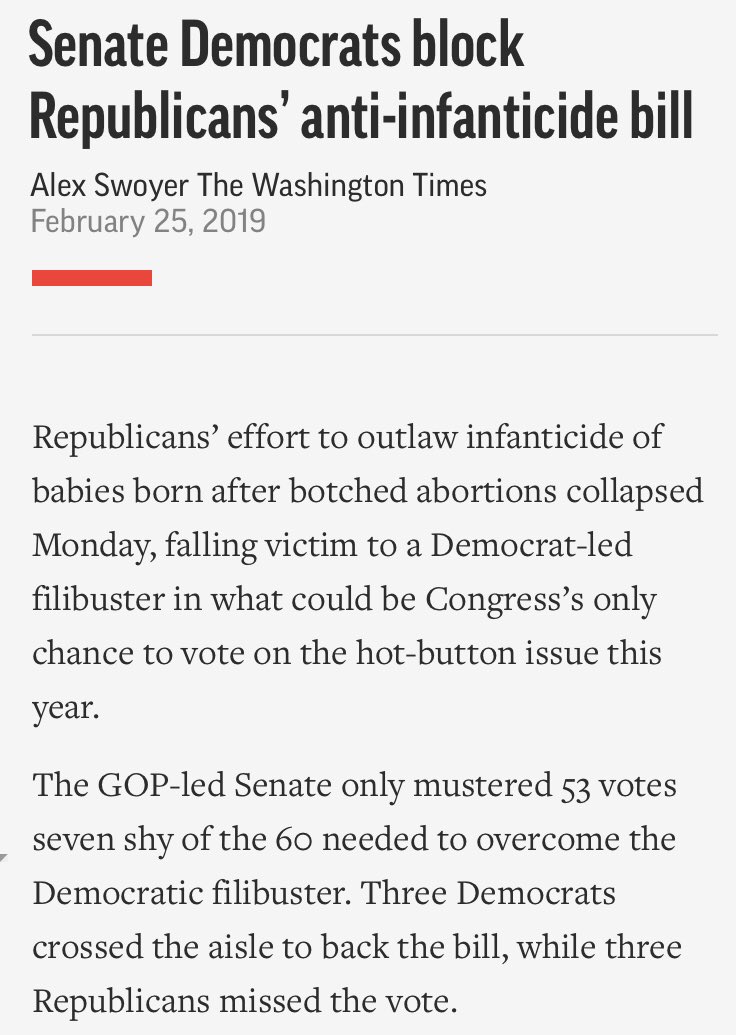 Q Drops - 07.01.202008:11:14 EST [1] https://apnews.com/ec121b3d9db53764f0468c012b6813c2[2] https://twitter.com/LilaGraceRose/status/1278072413499068416Why would [D]s block a bill that stops infanticide [allow abortions up to point of birth] and does not provide new restrictions on abortion itself?(Cont)