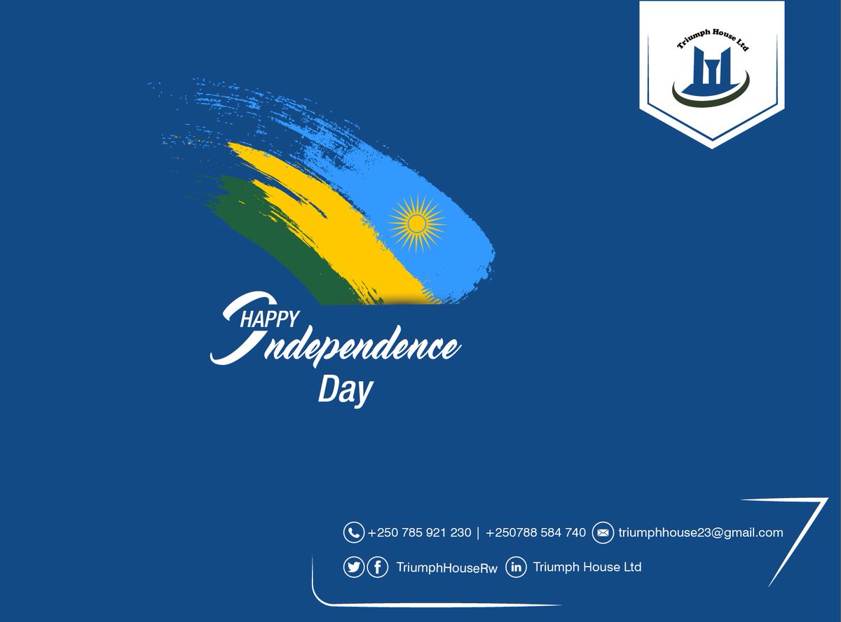 Happy #IndependenceDay to all Rwandans!

#IndependenceDay2020 #Rwanda