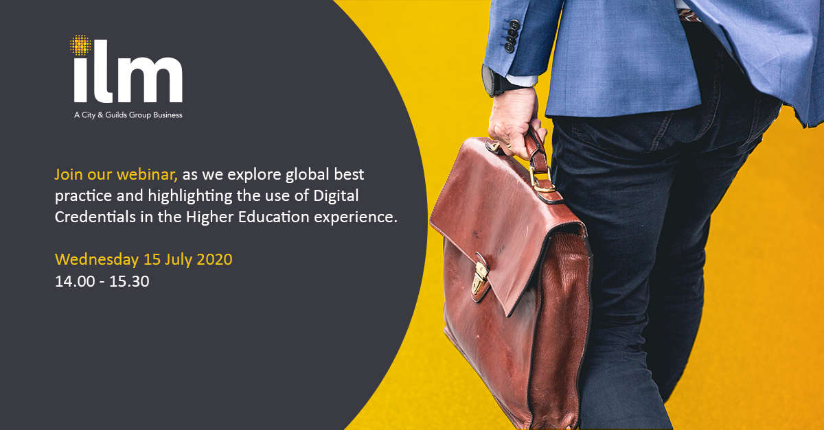 We're hosting a free webinar about digital credentials. 
Join us on Wednesday 15 July for some fresh thinking about how you can equip your students with the tools to help them compete and succeed in their chosen careers.

Register to today:  ow.ly/JCHB50AmM8r