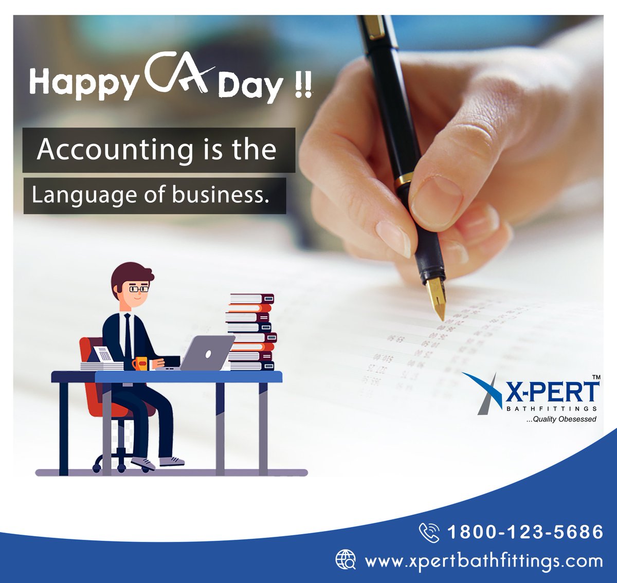 XpertFaucets's tweet photo. @XpertFaucets It is our great proud and happiness to wish all the CHARTRED ACCOUNTANT
a Happy CA day
.
.
.
#CAday2020
#caday #caday2020
#chartedaccountant #charted #chartedaccountants 
#xpertbathfittings #xpert #x-pert 
#faucets
#showers
#bathaccessories
#bathfittingsmanufacturer https://t.co/io28ypDqon