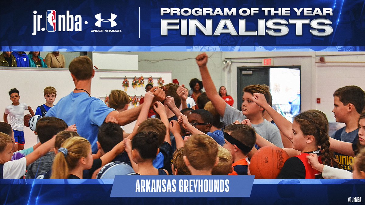 Check out #JrNBAProgramOfTheYear Finalist, Arkansas Greyhounds‼️
 
<a href="/ARGreyhoundsBB/">Arkansas Greyhounds</a> is a grassroots 🏀 program that works with young athletes to develop their individual skills along with those of a team, all while maintaining a positive environment. Great Job Greyhounds! 🙌