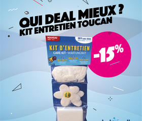 Qui DEAL mieux ? -15% sur le kit d'entretien TOUCAN, composé de 2 préfiltres Net’Skim®, 1 gomme pour ligne d’eau Pool’Gom® et 2 fleurs Water Lily®! Découvrez la promotion 👉 irrijardin.fr/produit/kit-d-… #irrijardin #piscine <a href="/Toucan_Fr/">Toucan</a>