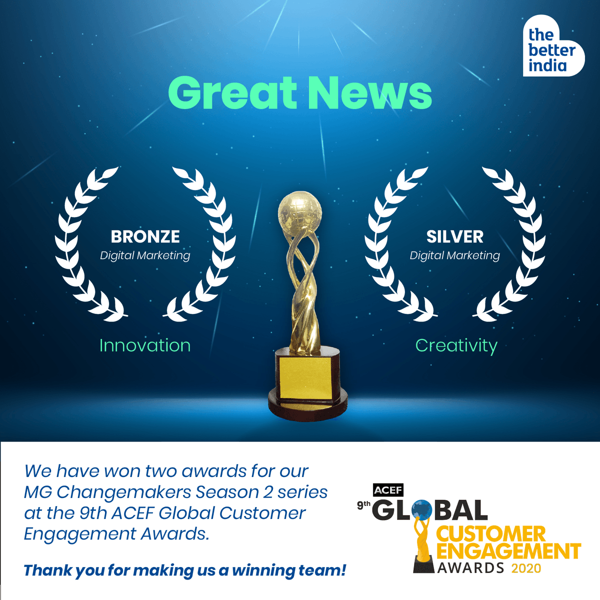 thebetterindia's tweet photo. Thank you everyone for your love and support. Keep sharing positive stories that bring people together! @dhimant  @AnuradhaParekh https://t.co/nPtUexTZcx