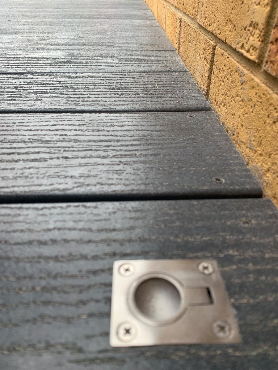 k4rlharrison's tweet photo. Just adding the finishing touches to Max's new @ecodek ๐
This is a brushed stainless steel finger latch for instant access below the deck!
@DeckingNetwork @The_APL #landscaping #ecodek https://t.co/sKnFD9A5Hc