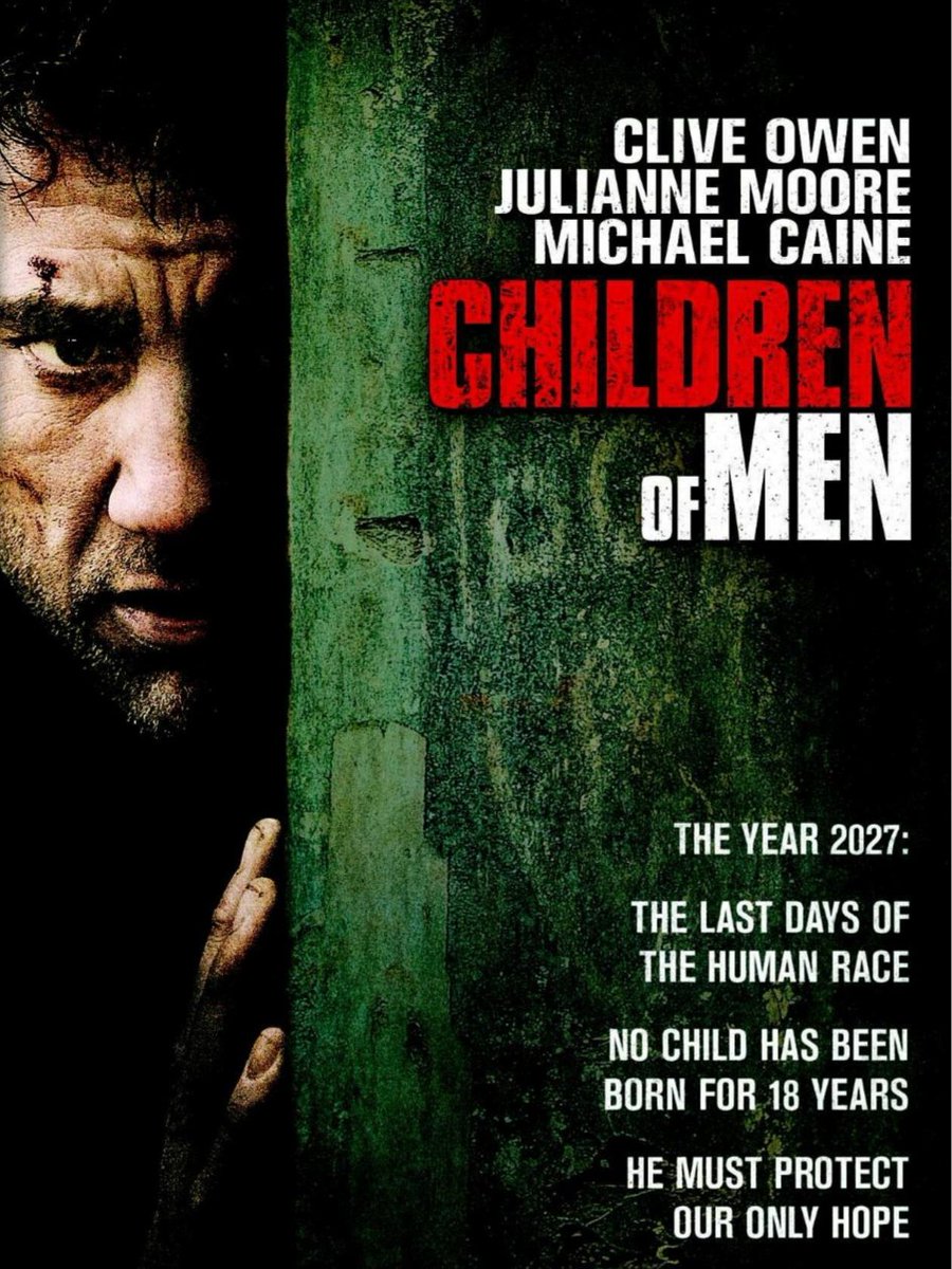109. CHILDREN OF MEN (2006) -- Sebuah keadaan di tahun 2027 dimana semua wanita pada mandul dan umat manusia terancam punah. Enggak menutup kemungkinan kalau masa depan bakal begini.