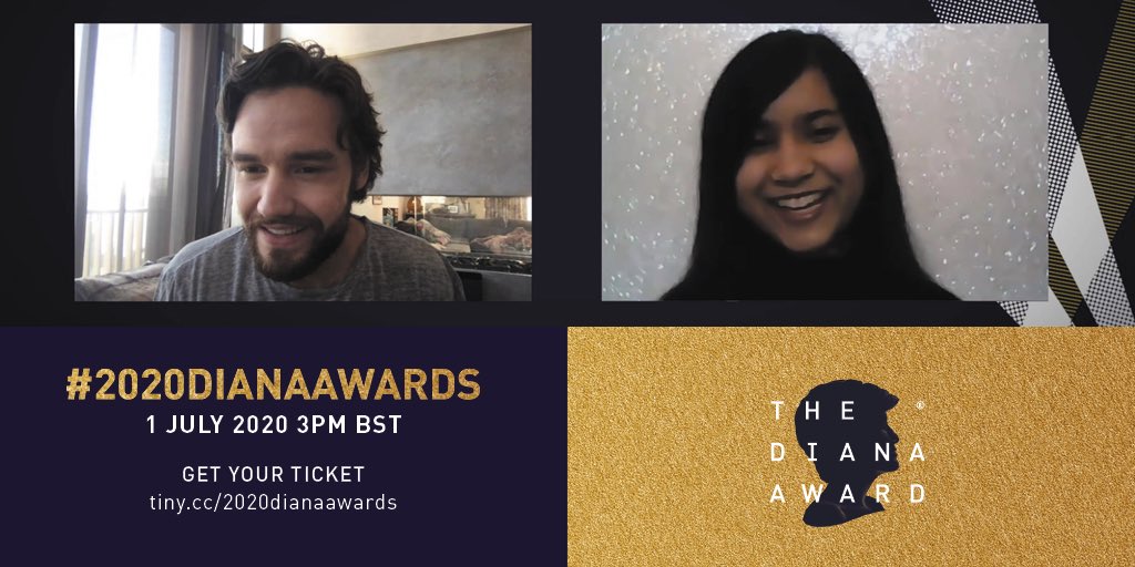 Today you can join me and @DianaAward in recognising the incredible achievements of changemakers aged 9 – 25 from across the globe at the #2020DianaAwards 🙌🏼
 
Get your free ticket to the virtual ceremony and watch live at 3PM BST today: tiny.cc/2020dianaawards