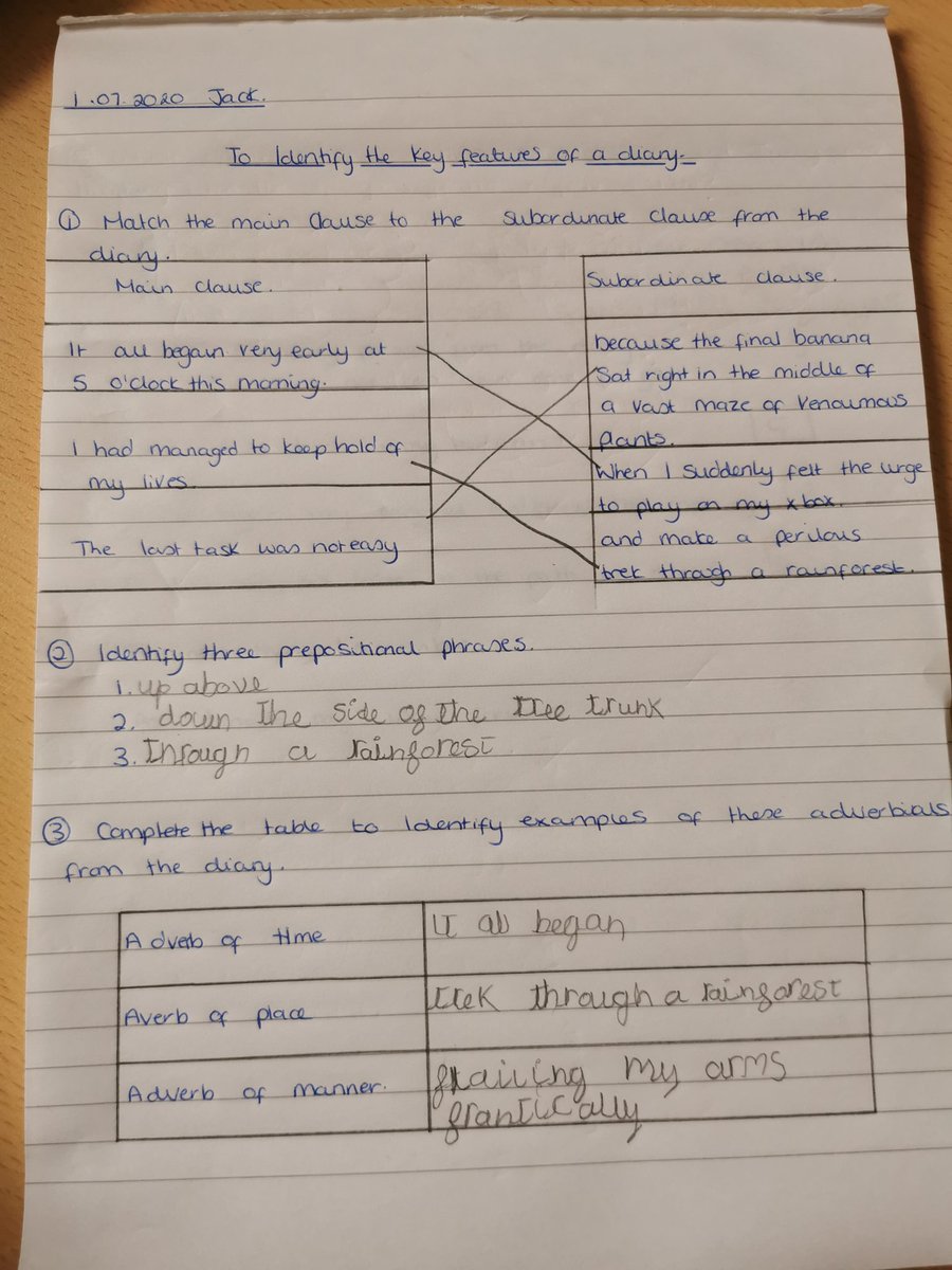 kaylebradders's tweet photo. @MrSmith81379864 maths and English lessons done for jack this morning. English he found a little tricky today https://t.co/Vf0SeedbHl