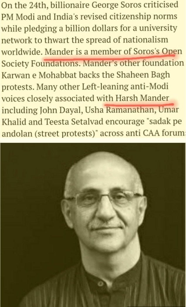 4/5 Harsh Mander - Know Him!-Is member of Open Source Organisation.-Hardcore Leftist, he Was Congress UPA NACmember, headed by Sonia Gandhi ji. -Brought Anti Hindu, Communal Violence Bill -supported Shaheen Bagh thru his NGO-Accused on Delhi Riots https://twitter.com/RapperPandit/status/1254913875440332800?s=20